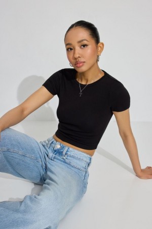 Black Garage Stormi Women T Shirts | A-4160397