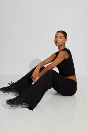Black Garage Ultrafleece Straight Leg Women Sweatpants | A-0293415