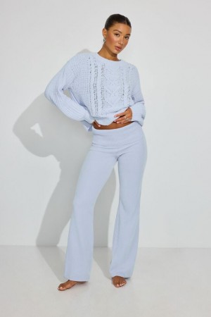 Blue Garage Chenille Women Pants | A-9428605