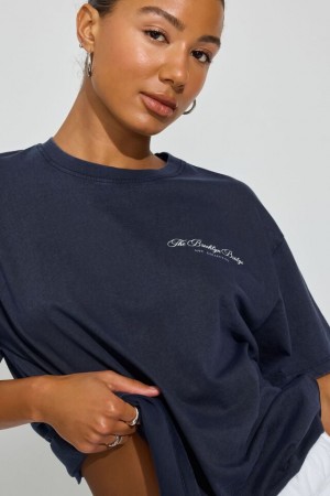 Blue Garage Ex Boyfriend Women T Shirts | A-0254379