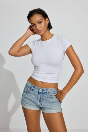 Blue Garage Low Rise Cuffed Denim Women Jeans | A-1680957