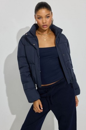 Blue Garage Mini Women Down Jackets | A-4572839