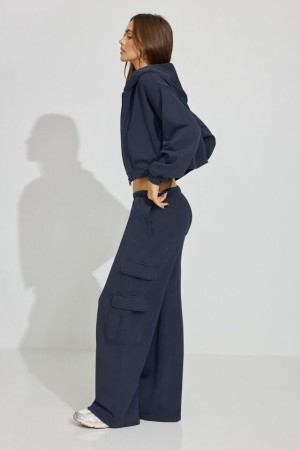 Blue Garage Ultrafleece Baggy Cargo Women Sweatpants | A-5731804