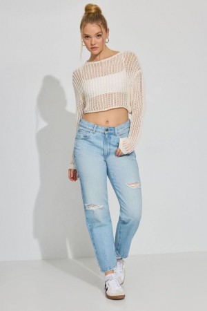 Blue Garage Vintage Straight Women Jeans | A-9537481