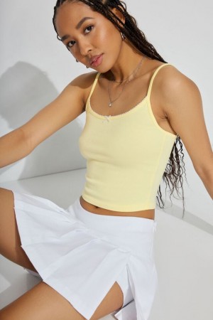Cream Yellow Garage Felicia Cami Women Tank Top | A-3209168