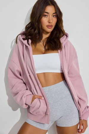 Purple Garage Ultrafleece Full Zip Women Hoodie | A-2560943
