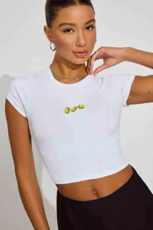 White Garage Stormi Women T Shirts | A-2683791