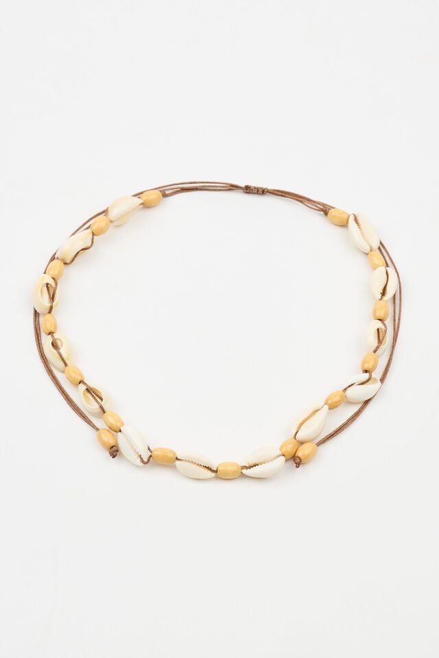 Beige Garage Puca Shell Adjustable Choker Women Necklaces | A-0152437