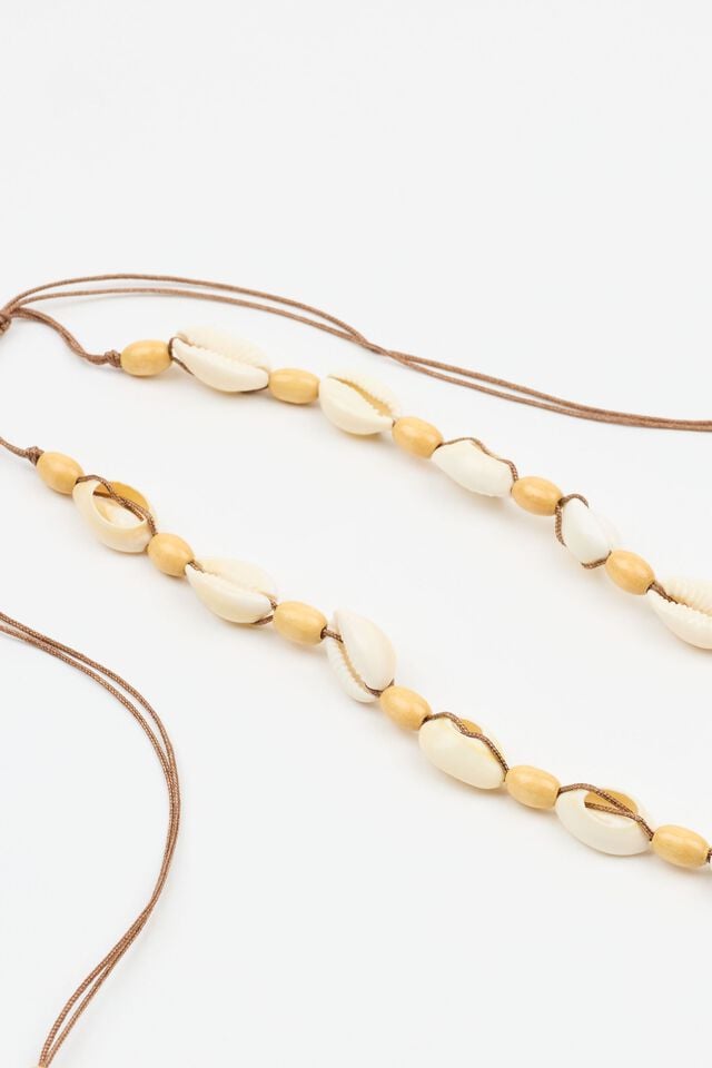Beige Garage Puca Shell Adjustable Choker Women Necklaces | A-0152437