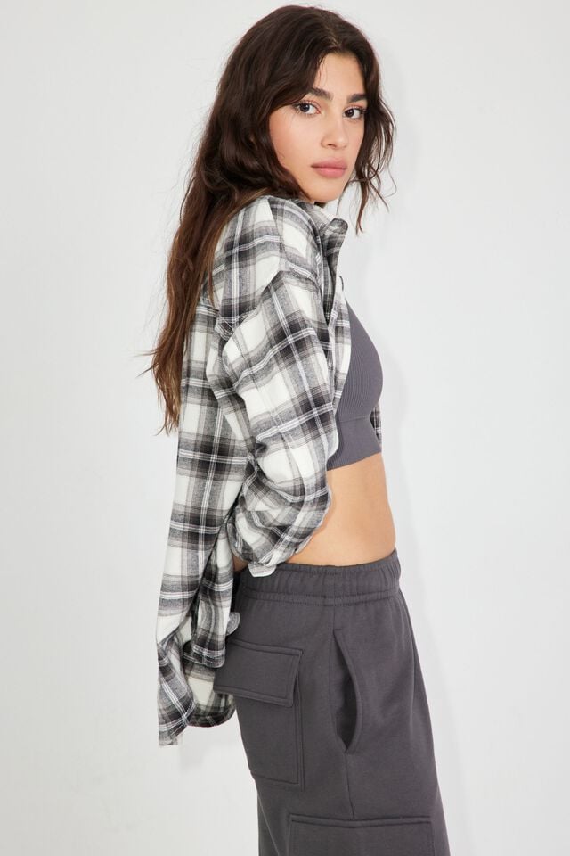 Black Garage Dylan Button Up Women Long Sleeve | A-8451076