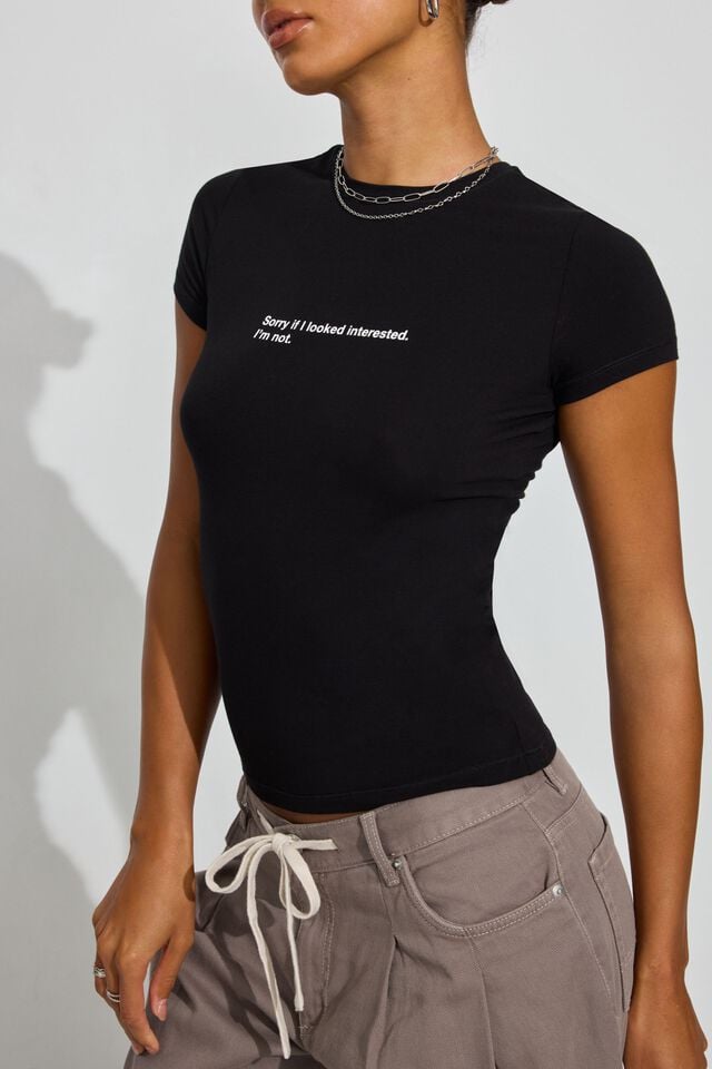 Black Garage Estelle Longline Women T Shirts | A-3419086