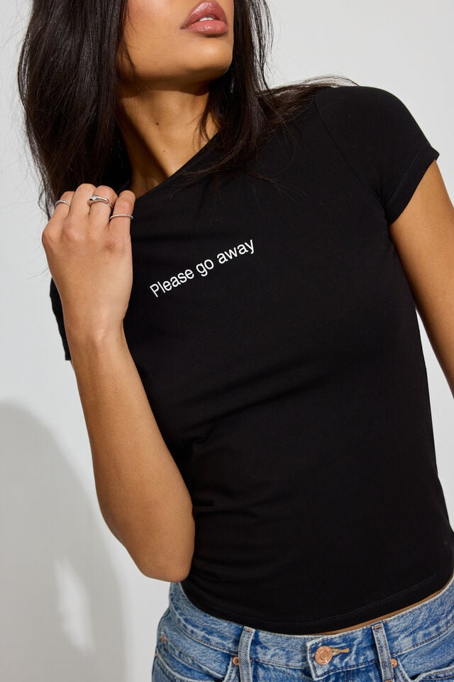 Black Garage Estelle Longline Women T Shirts | A-2896413