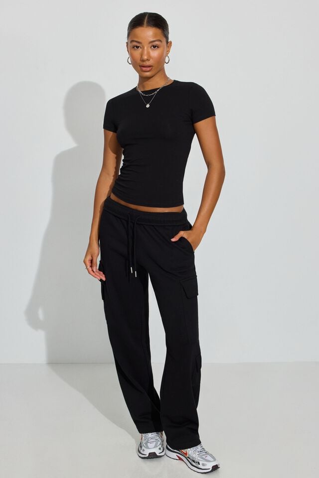 Black Garage Estelle Longline Women T Shirts | A-1926854