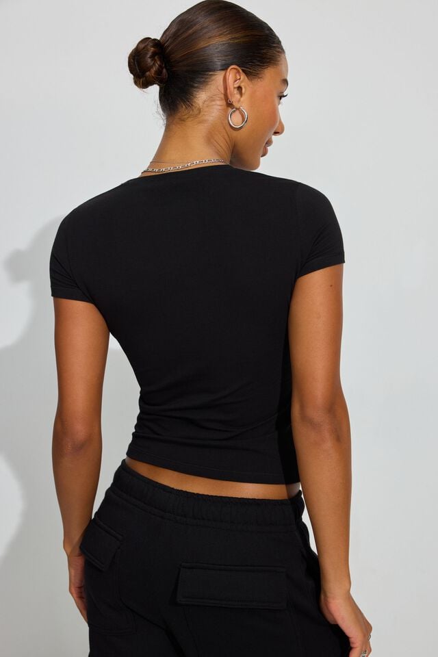 Black Garage Estelle Longline Women T Shirts | A-1926854