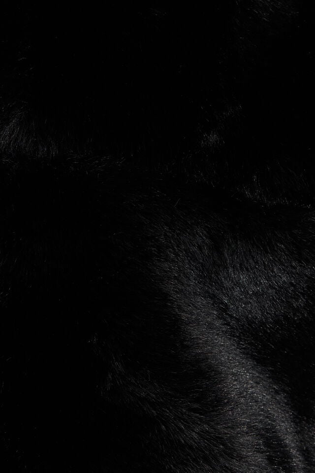 Black Garage Faux-fur Women Down Jackets | A-3421796