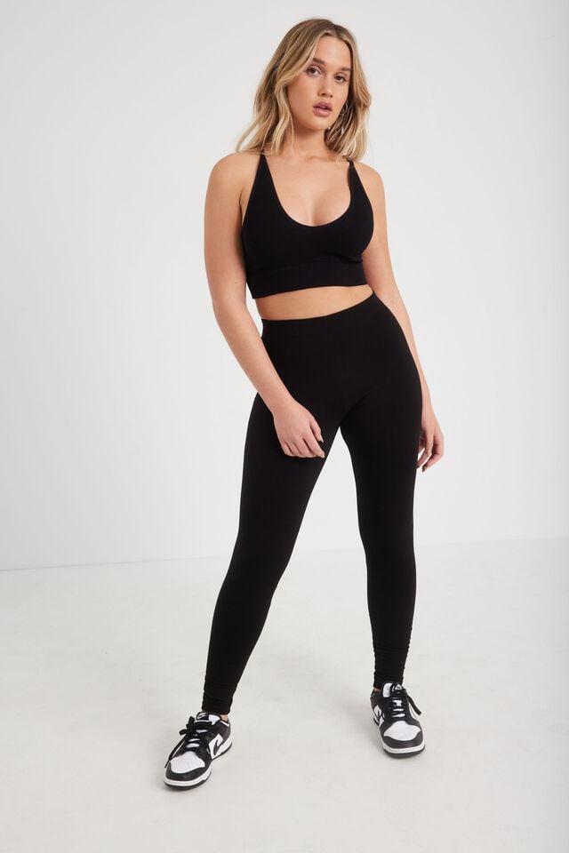 Black Garage Favorite High Rise Women Leggings | A-0281745