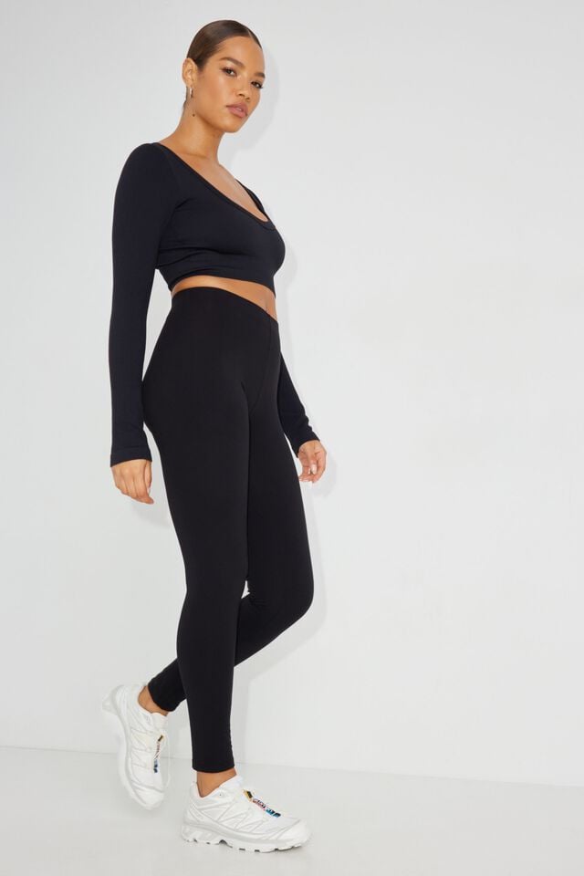 Black Garage Favorite High Rise Women Leggings | A-4326150