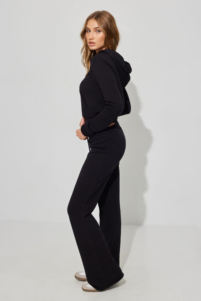 Black Garage Flare Women Joggers | A-4982501