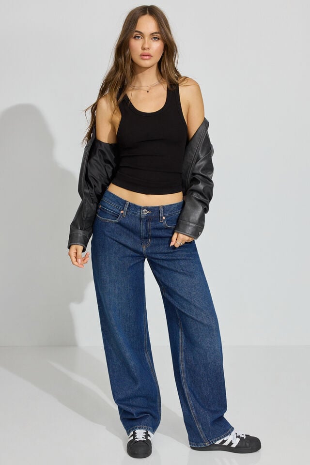 Black Garage High Neck Women Tank Top | A-2486150