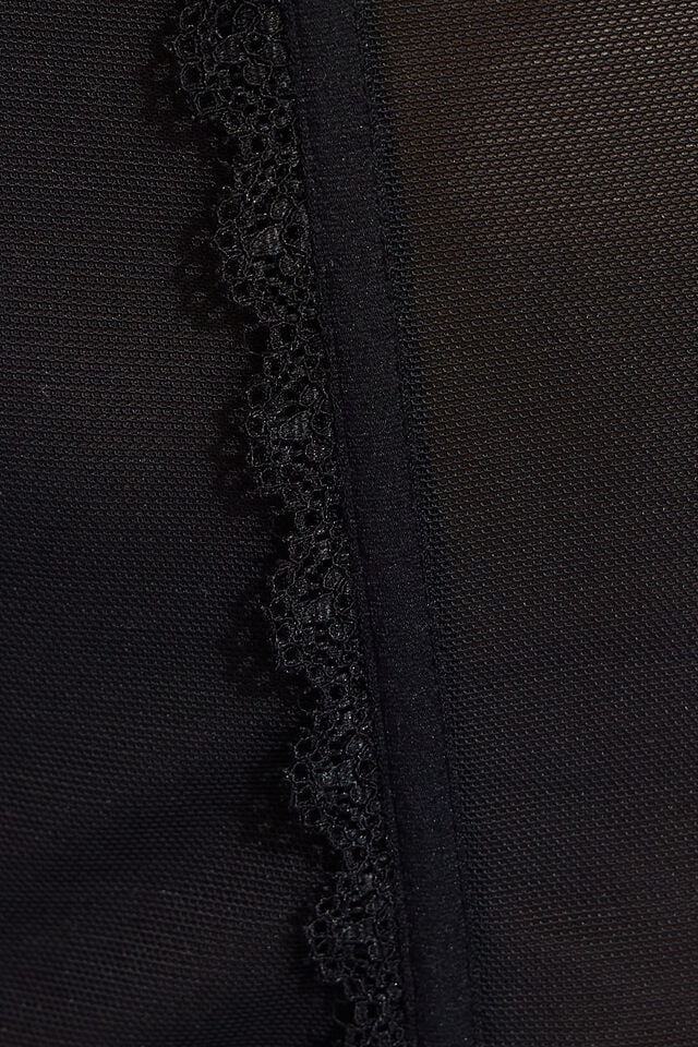 Black Garage Milan Mesh Tie Back Bustier Women T Shirts | A-0326954