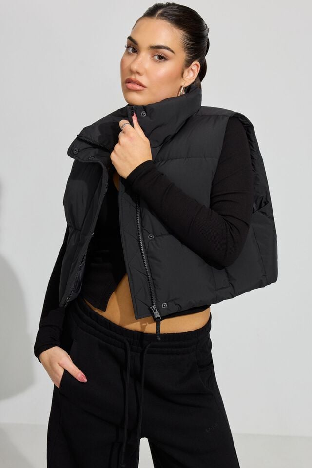 Black Garage Mini 2.0 Women Puffer Vest | A-2063197