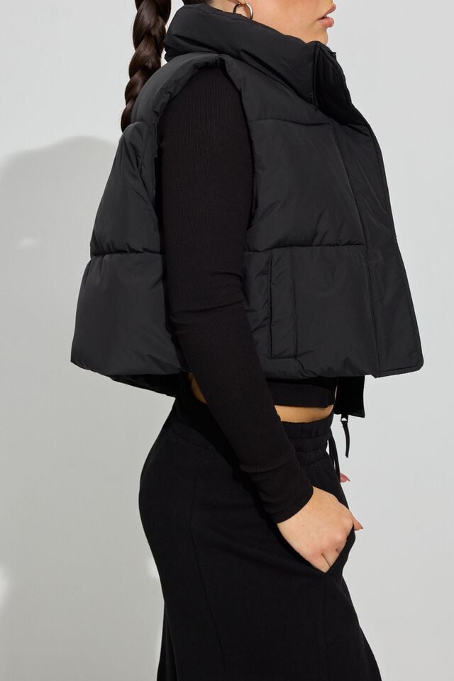 Black Garage Mini 2.0 Women Puffer Vest | A-2063197