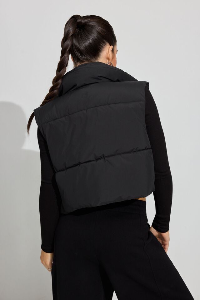 Black Garage Mini 2.0 Women Puffer Vest | A-2063197
