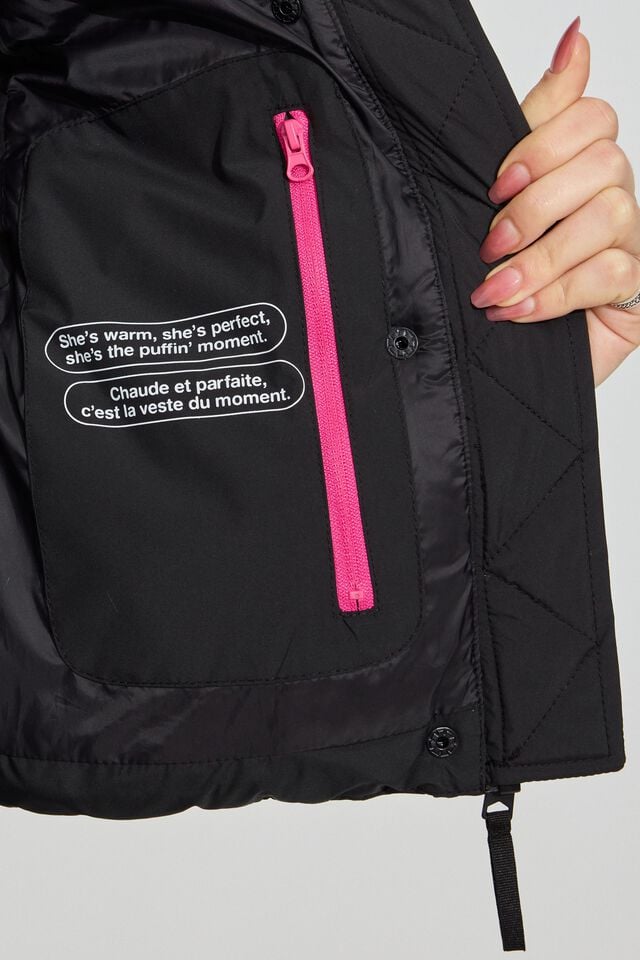 Black Garage Mini 2.0 Women Puffer Vest | A-2063197