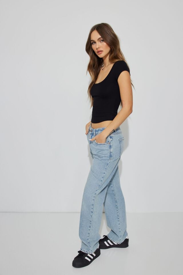 Black Garage Pamela Scoop Neck Women T Shirts | A-1479302