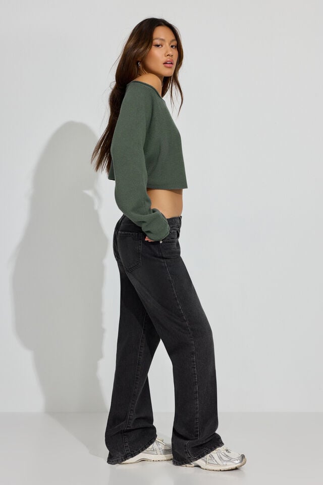 Black Garage Slouchy Women Jeans | A-5703691