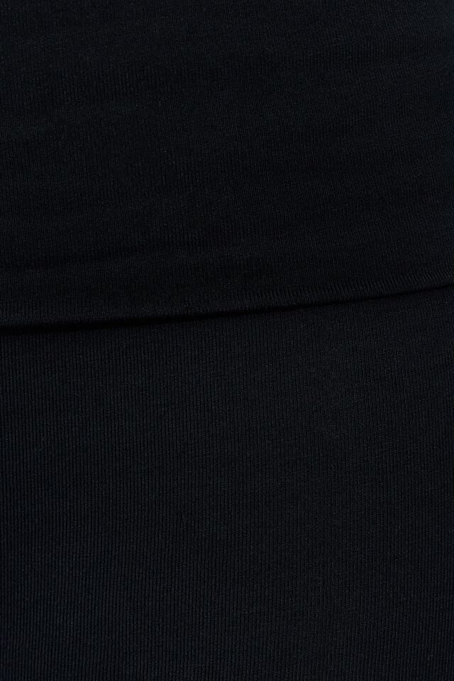 Black Garage Soft Cotton Flare Knit Women Leggings | A-1582430