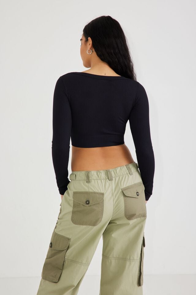 Black Garage Sonia Seamless Women Long Sleeve | A-7046152