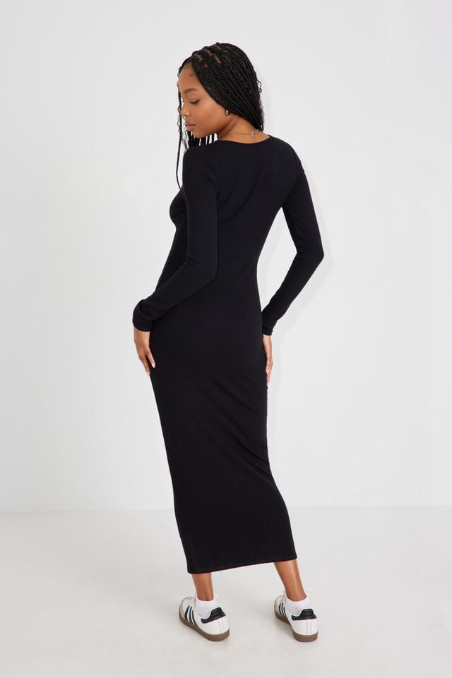Black Garage Stassi Scoop Neck Maxi Women Dress | A-8731495
