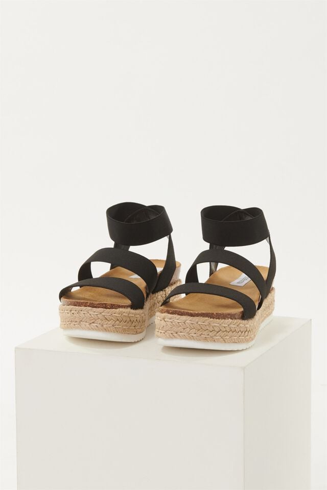 Black Garage Steve Madden Kimmie Platform Women Sandals | A-0197634