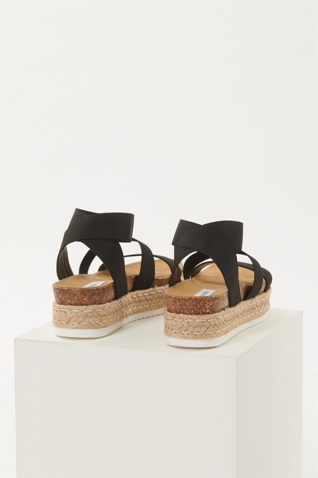 Black Garage Steve Madden Kimmie Platform Women Sandals | A-0197634