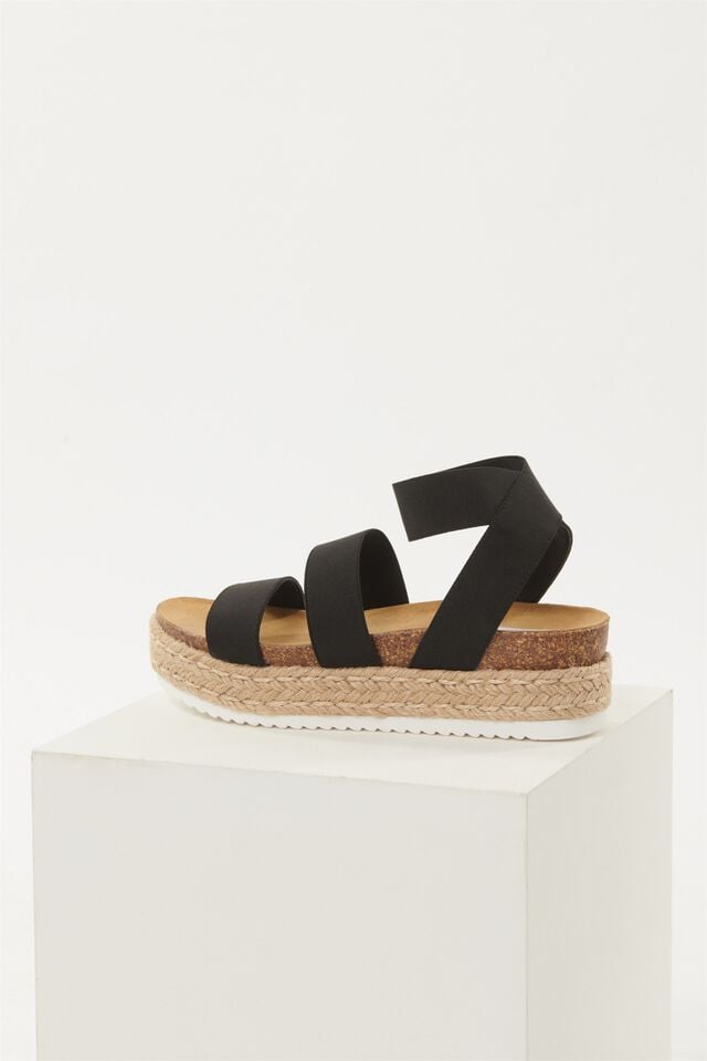 Black Garage Steve Madden Kimmie Platform Women Sandals | A-0197634