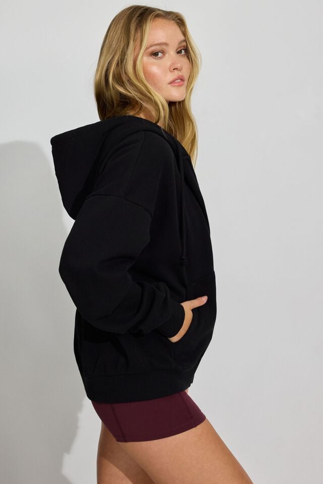 Black Garage Ultrafleece Full Zip Women Hoodie | A-7581396