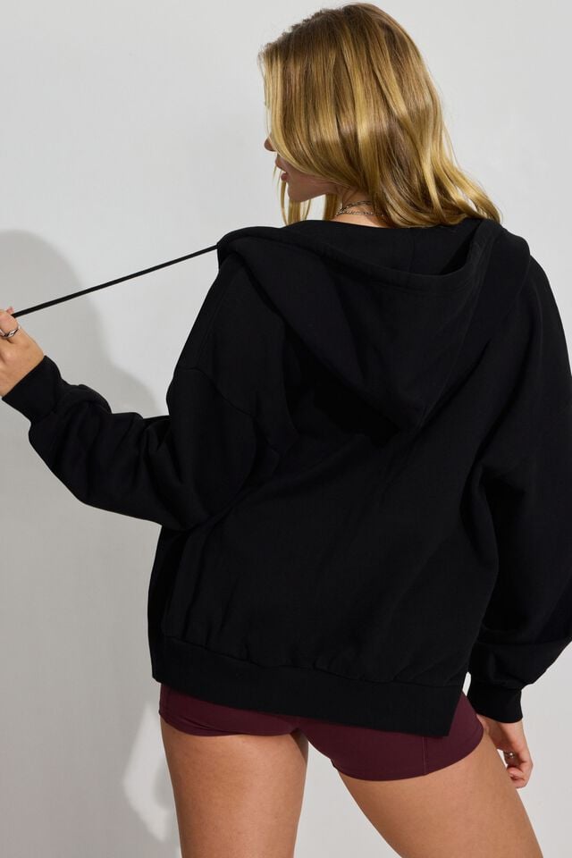Black Garage Ultrafleece Full Zip Women Hoodie | A-7581396