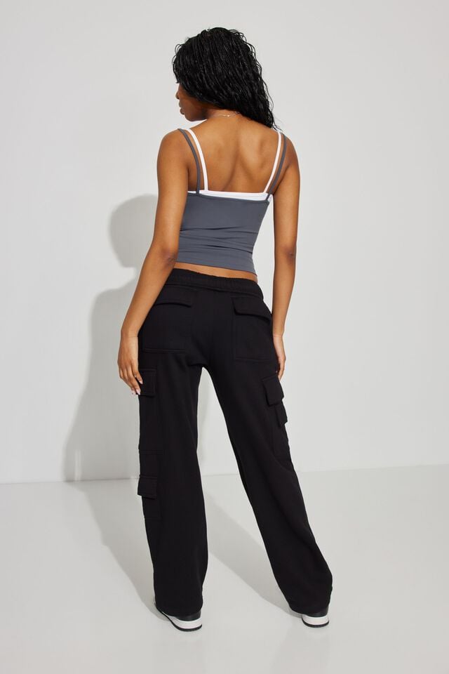 Black Garage Ultrafleece Women Cargo Pants | A-8269047