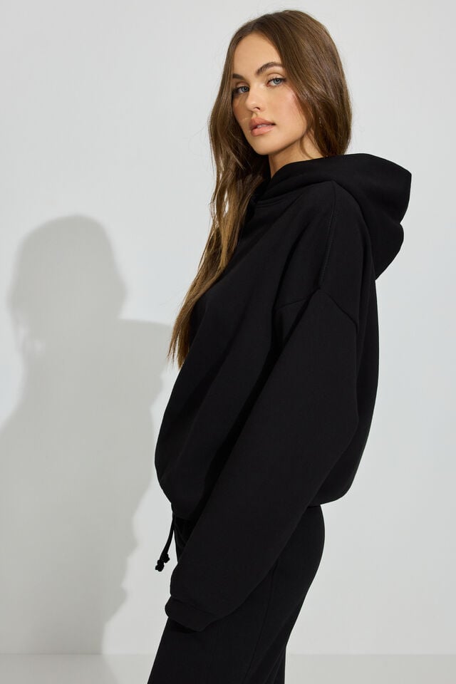 Black Garage Ultrafleece Women Hoodie | A-0523674