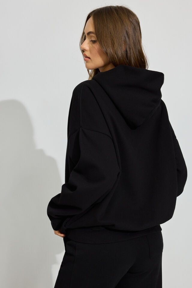 Black Garage Ultrafleece Women Hoodie | A-0523674