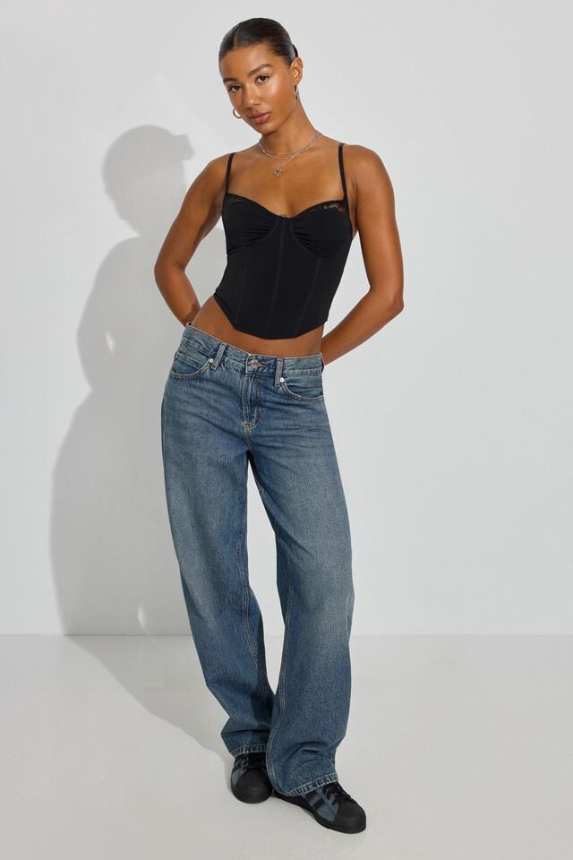 Black / Black Garage Sabrina Peek-a-boo Women Tank Top | A-8527109