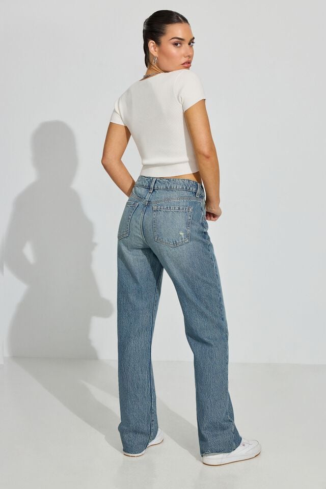 Blue Garage 90s Straight Women Jeans | A-4281576