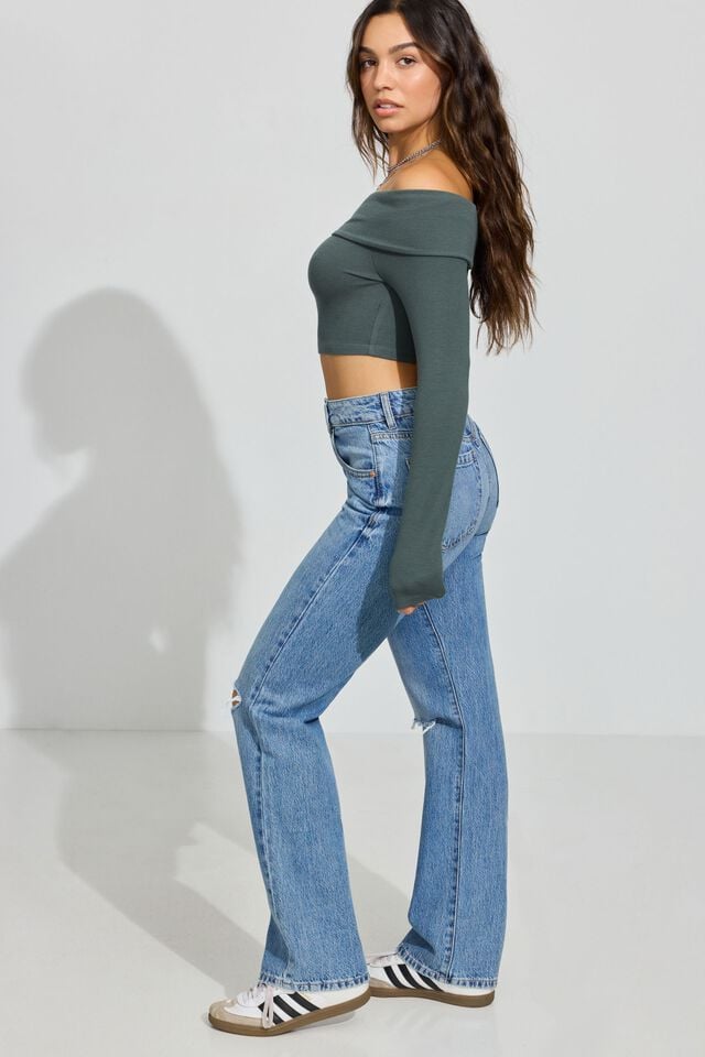 Blue Garage 90s Straight Women Jeans | A-6093421