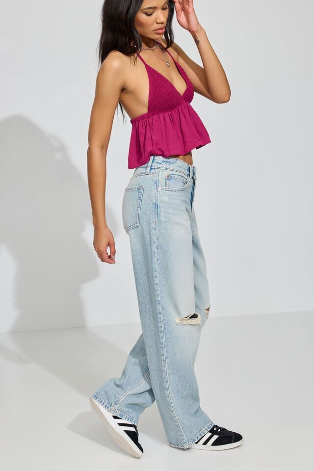 Blue Garage Baggy Women Jeans | A-7051698