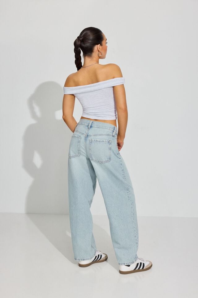Blue Garage Barrel Women Jeans | A-2075863