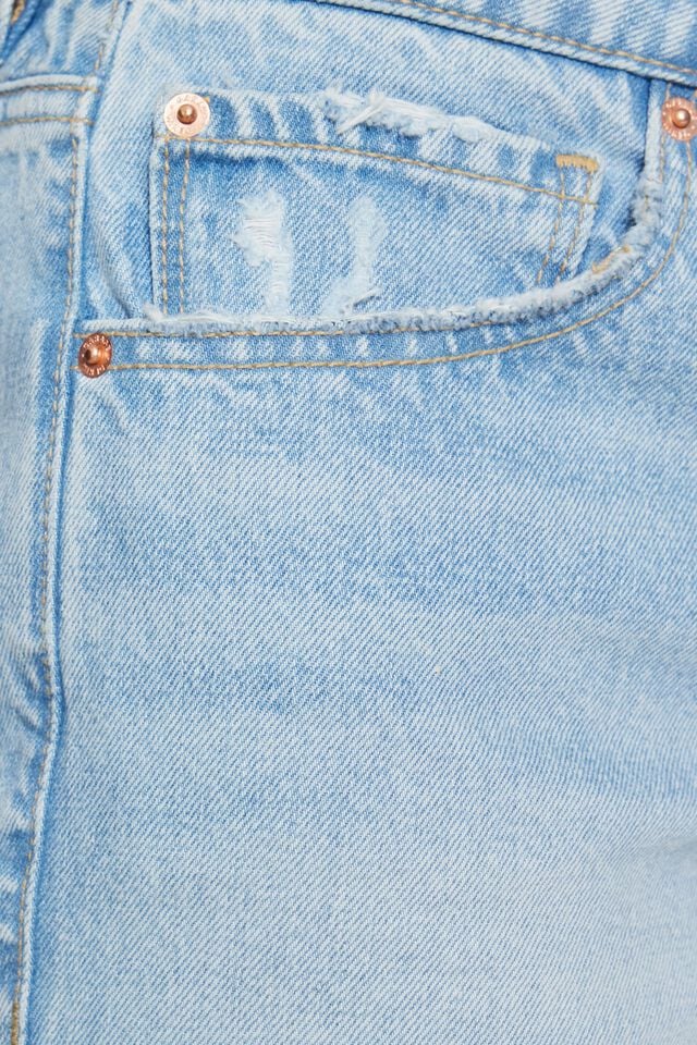 Blue Garage Classic Cut-off Mom Women Jeans | A-3826147