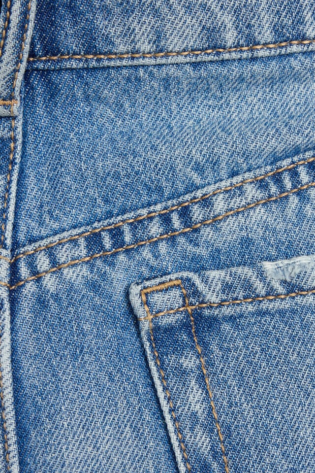 Blue Garage Denim Relaxed A-line Women Jeans | A-5147829