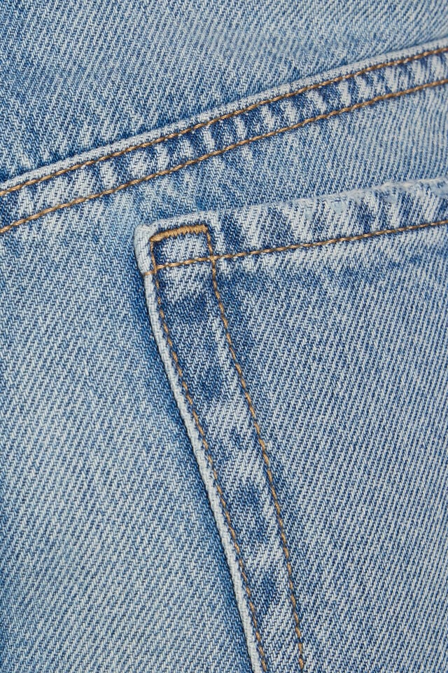 Blue Garage Denim Relaxed A-line Women Jeans | A-3496102
