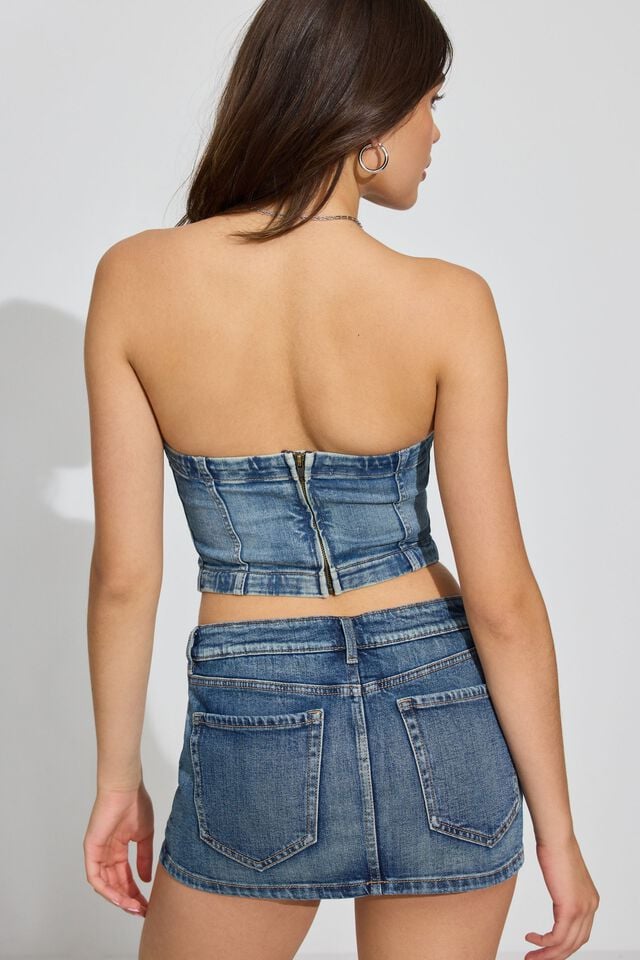 Blue Garage Denim Seamed Women Jeans | A-4129350